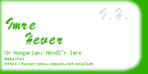 imre hever business card